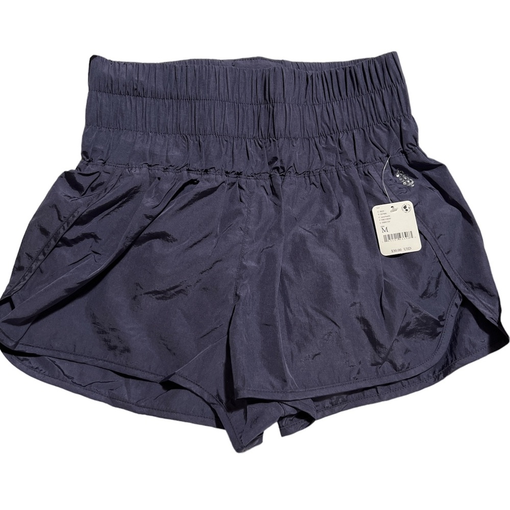 FP Movement by Free People High-Waist Running Shorts in Navy